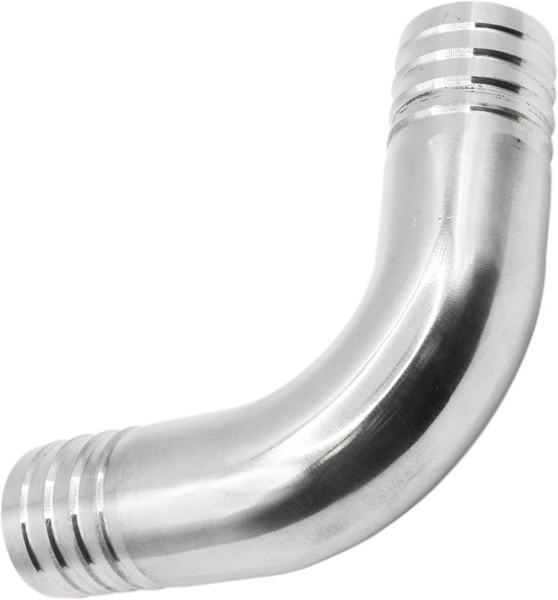Goldpea Stainless Steel 304 Sanitary Hose Fitting Barb 90 Degree Elbow 1-1/4" Barbed x 1-1/4" Barbed, 1pc Fitting with 2pcs SS304 Hose Clamps - Image 3